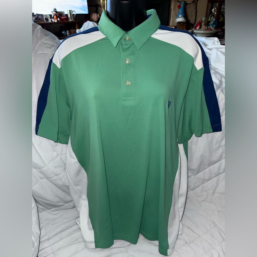 Chaps Mesh Colorblock Golf Polo
